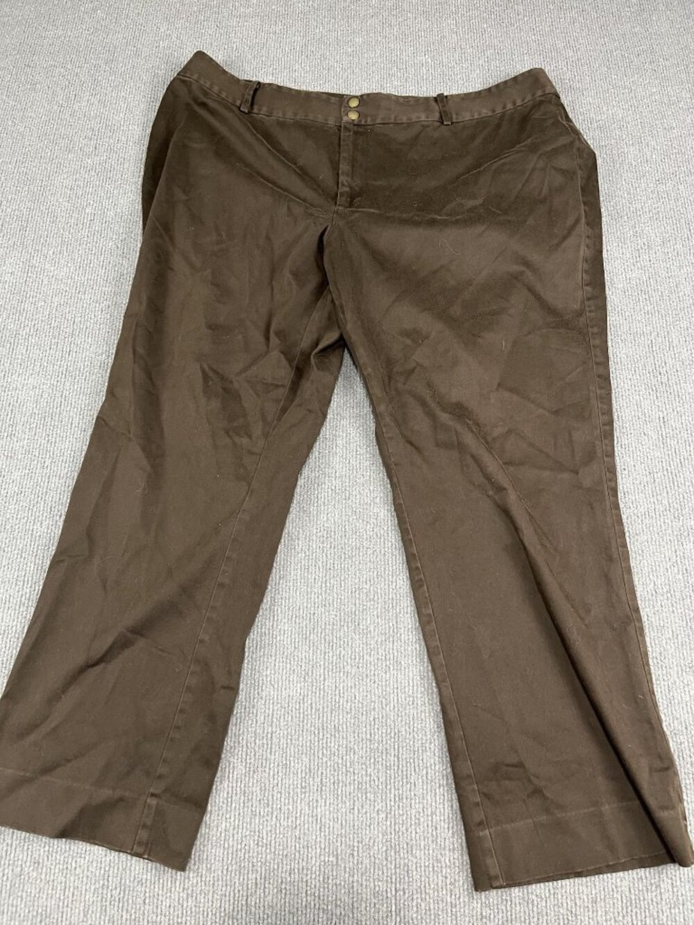 Lauren Ralph Lauren Womens Brown Wide-Leg Pants Size 20W